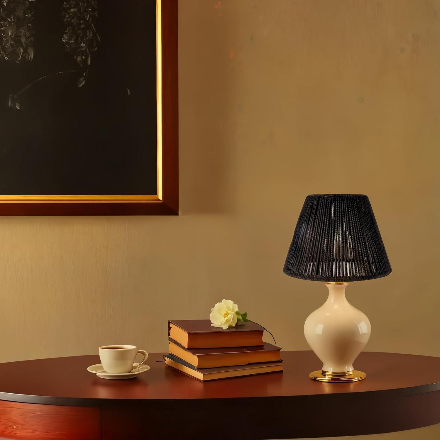 Bayou Breeze Bayou Breeze Farmhouse Water Hyacinth Drum Lamp Shades for Table Lamps, Wicker Pendant Light Shade Replacement, Rustic Light Fixture Cover, Woven Chandelier Replacement Shades for Living Room, Kitchen, Desk Decor, Spider Fitter