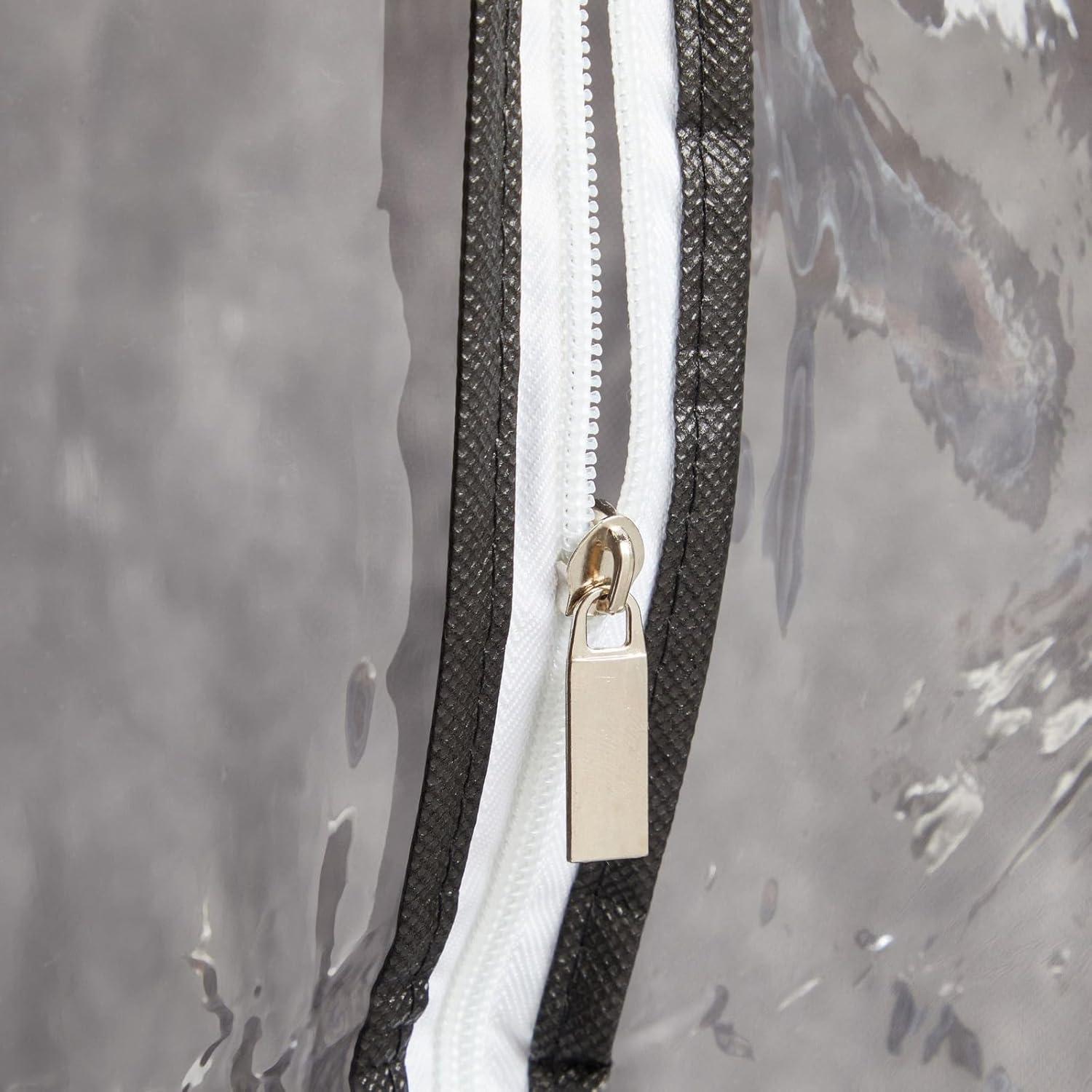 Stockroom Plus 2 Pack Hanging Garment Bags for Closet Storage with Window, Large, Grey, 20x54x24 In