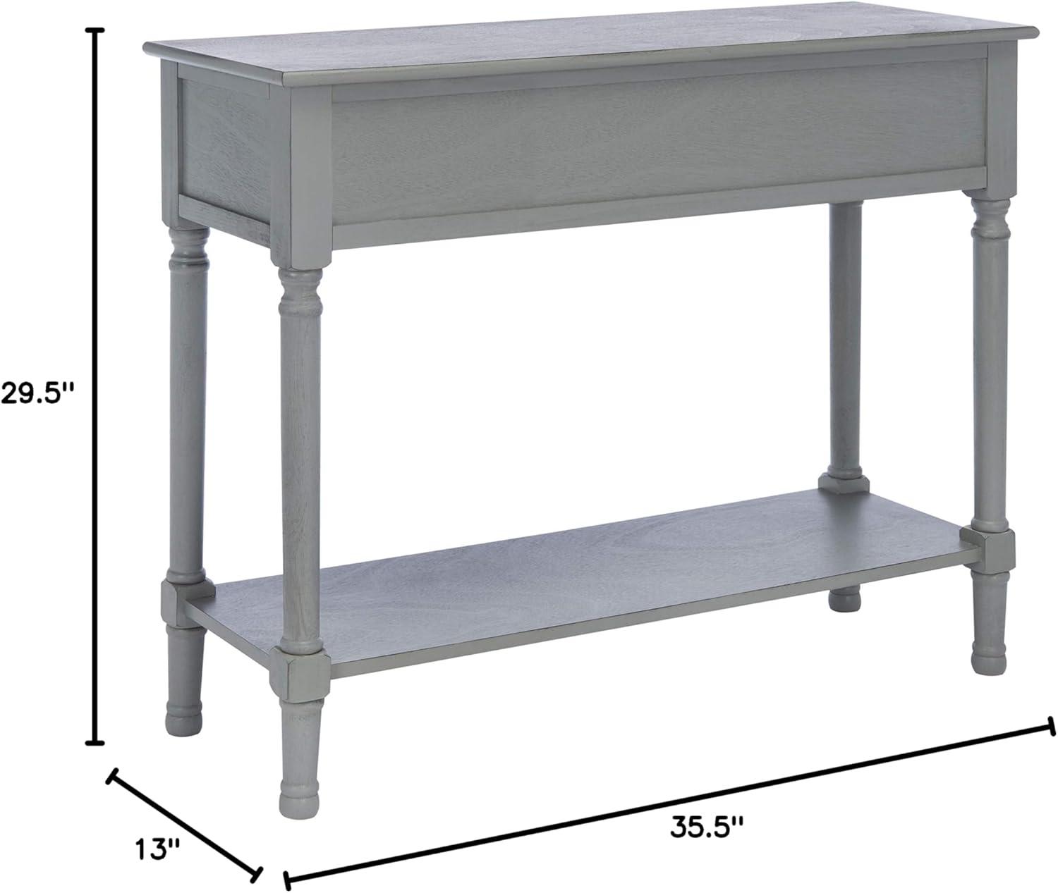 SAFAVIEH Ryder Solid 2 Drawer Console Table, Distressed Grey