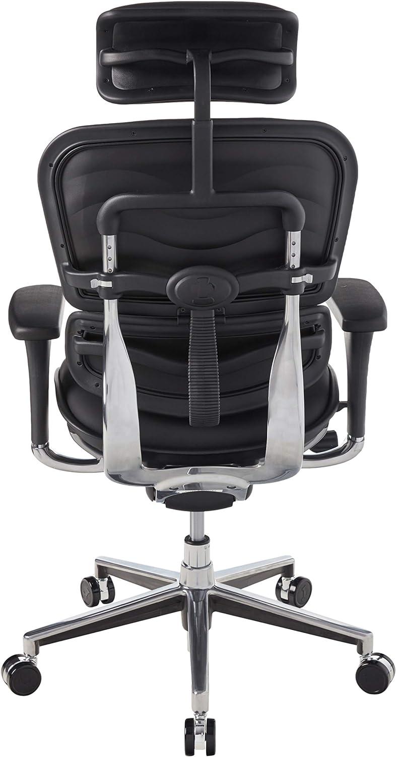 ErgoLux High Back Black Leather Swivel Executive Chair