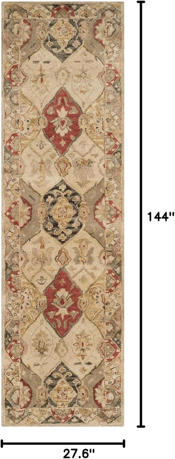 Anatolia AN530 Hand Tufted Runner Rug  - Beige/Multi - 2'3"x12' - Safavieh.