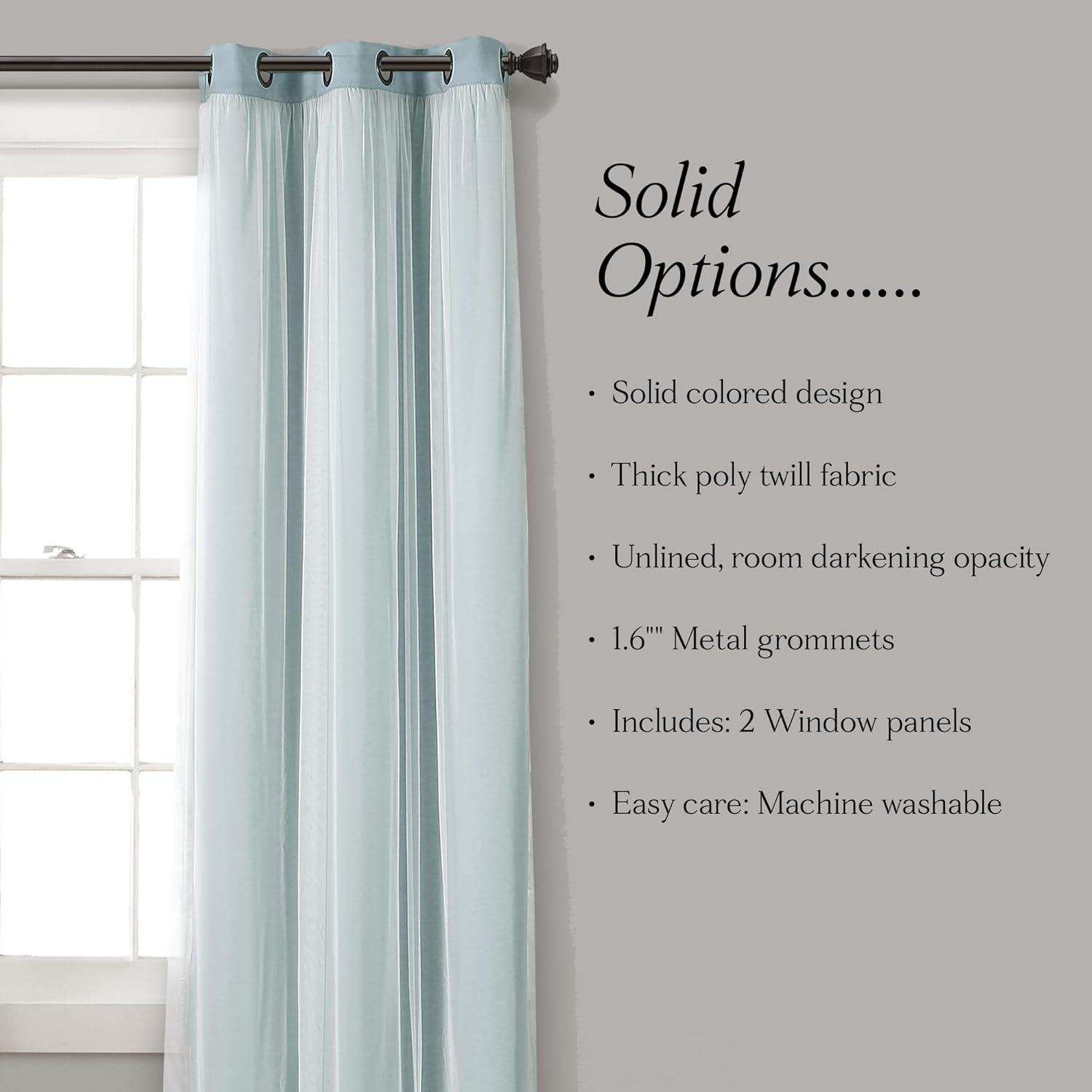 Lush Decor Polyester Blackout Curtain Pair (Set of 2)