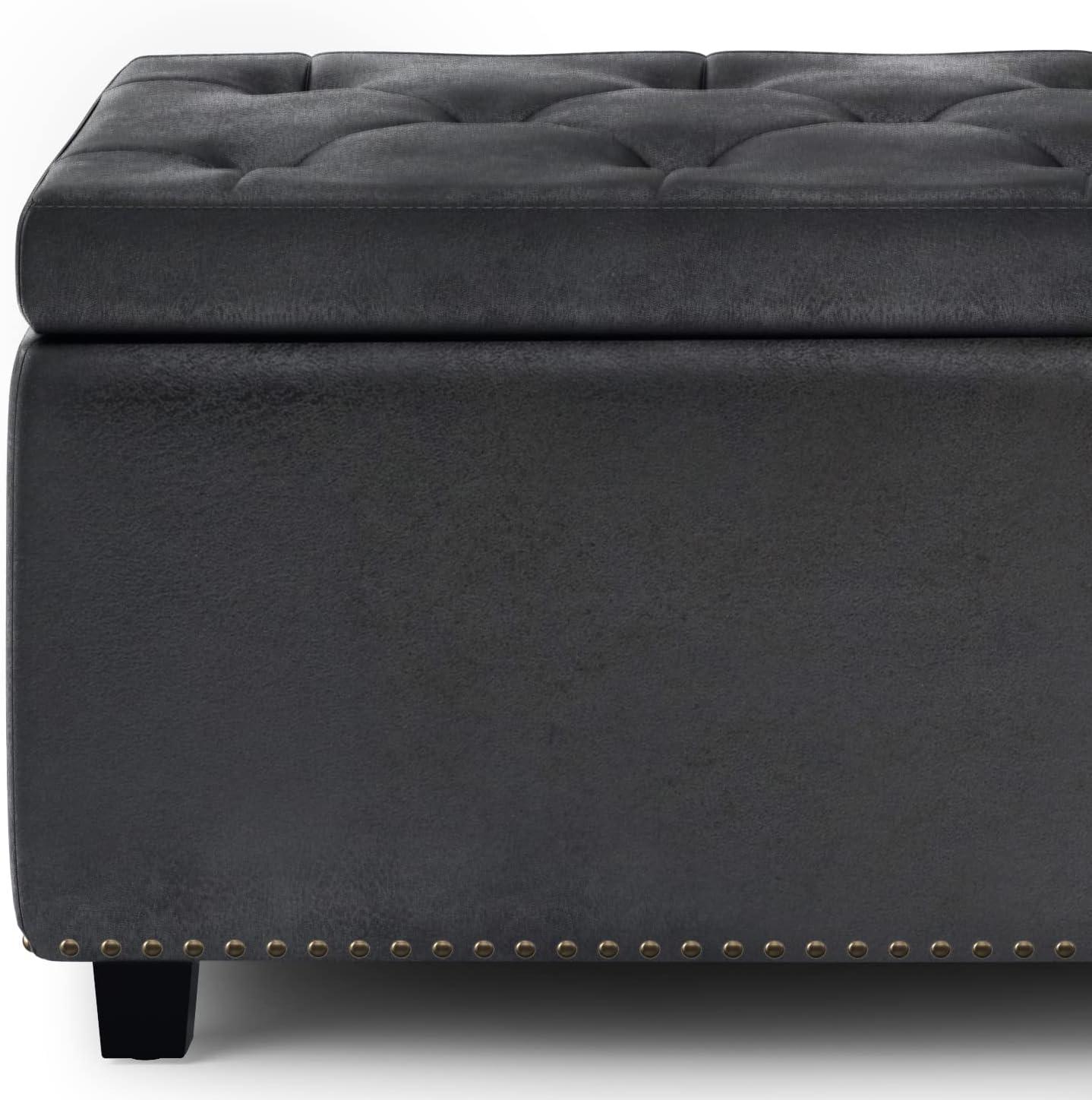 Simplihome Large Storage Ottoman Bench, Hamilton