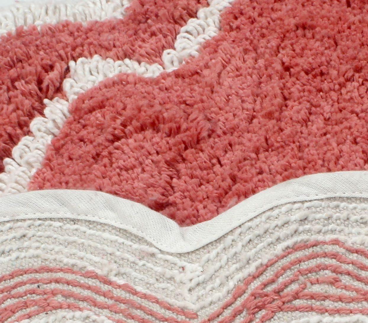17"x24" Allure Collection Coral Cotton Tufted Bath Rug - Home Weavers