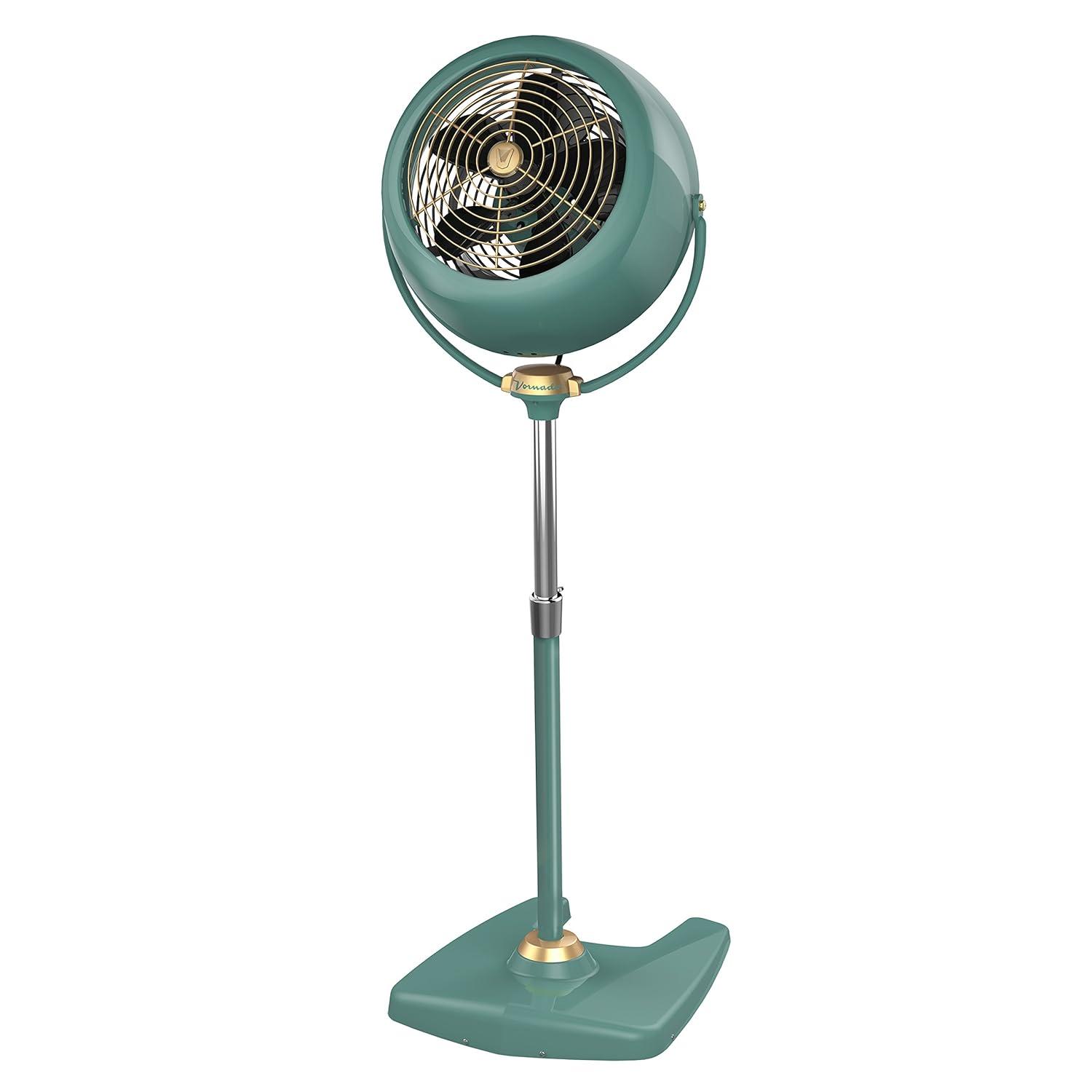 Vornado Timeless Vornado VFAN Sr. Pedestal Vintage Fan Retro Metal Standing Air Circulator for Cooling & Decor 3 Speeds, Adjustable Tilt