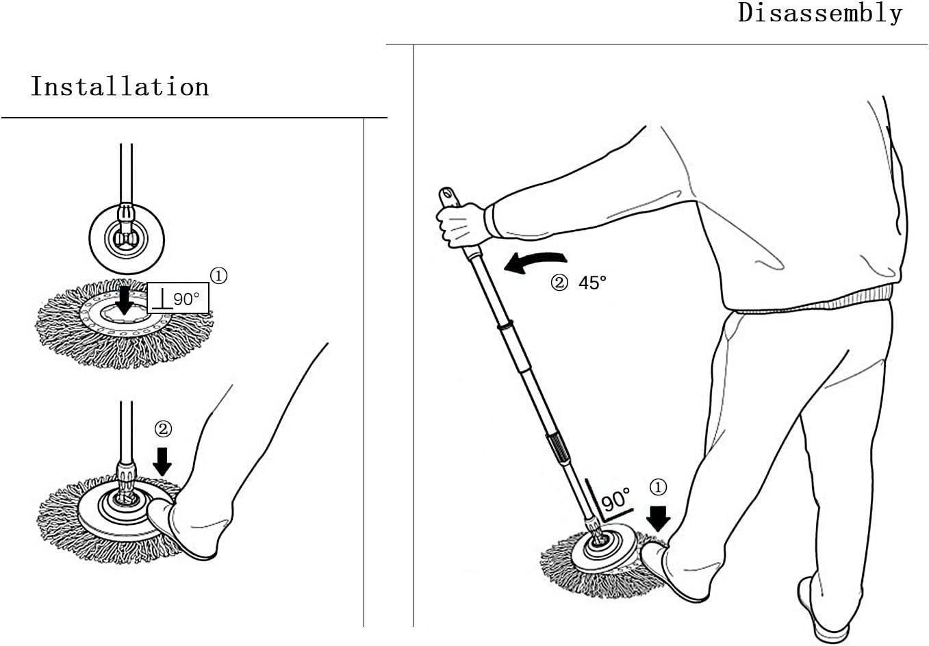 3 Pack White Microfiber Spin Mop Replacement Heads