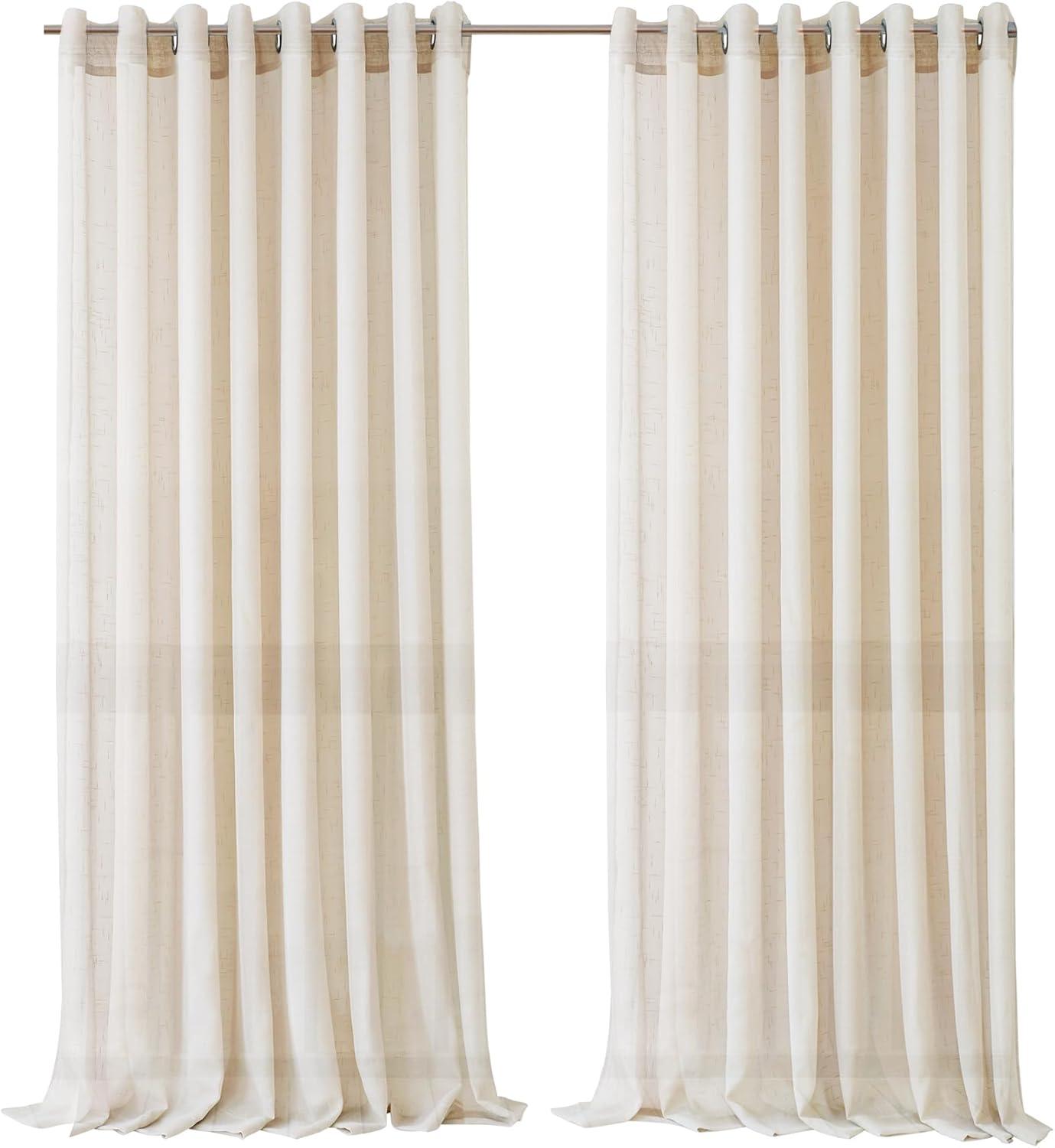 Elrene Carmen Sheer Extra Wide Indoor/Outdoor Single Window Curtain for Patio, Porch, Cabana, Pergola, Deck - Elrene Home Fashions