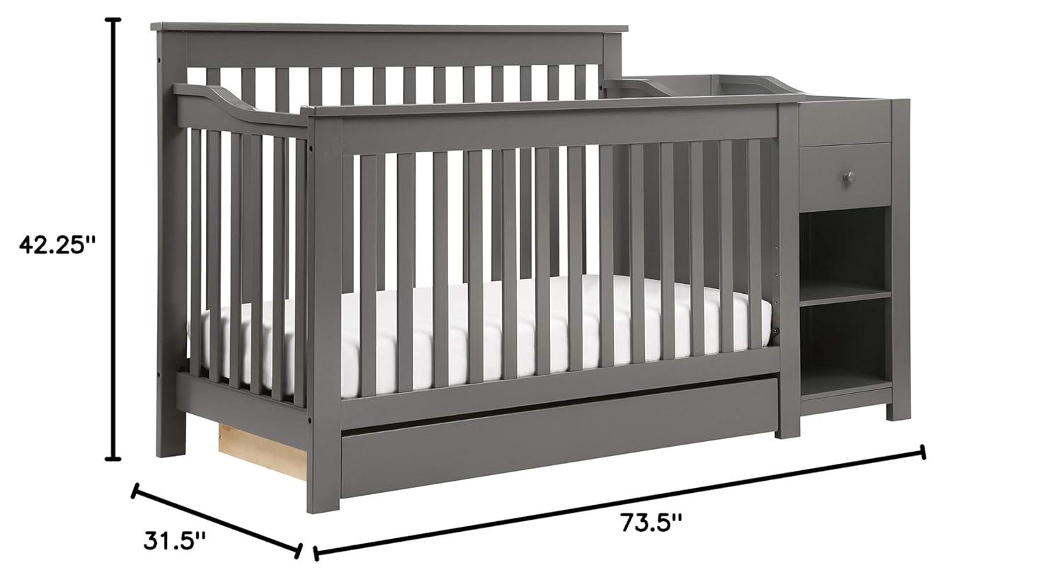 DaVinci Piedmont 4-in-1 Crib and Changer Combo - Slate