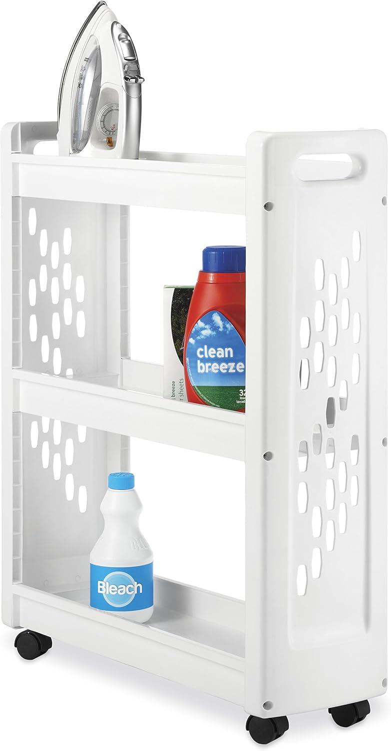 Whitmor, Inc Plastic Free Standing Laundry Cart with Wheels