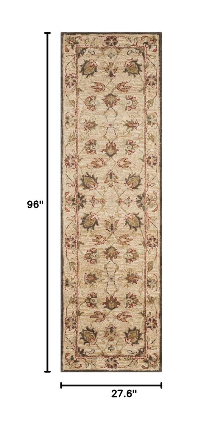 Antiquity AT812 Hand Tufted Indoor Runner Rug - Beige/Beige - 2'3"x8' - Safavieh