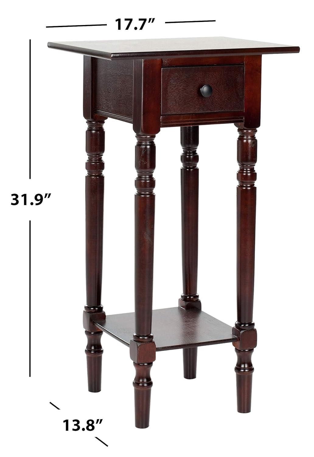 Sabrina End Table - AMH5704D - Dark Cherry - Safavieh Couture