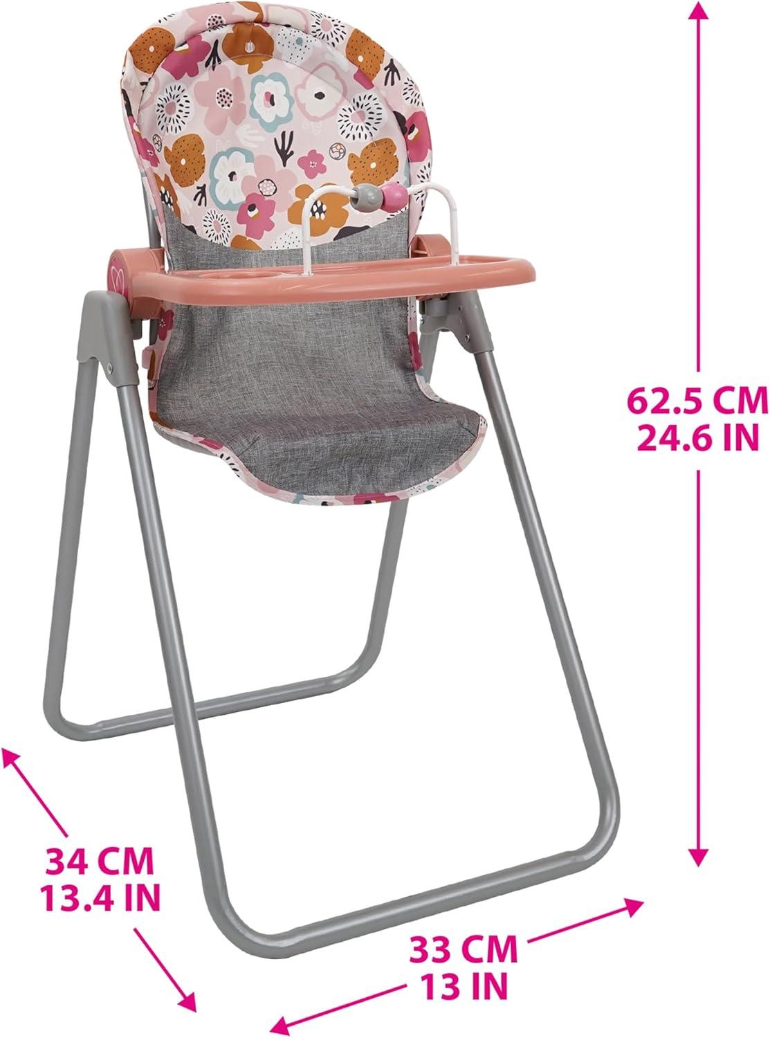509 Crew: Melange Flora - Foodie Doll Highchair - 5pc Feeding Accessories,3+