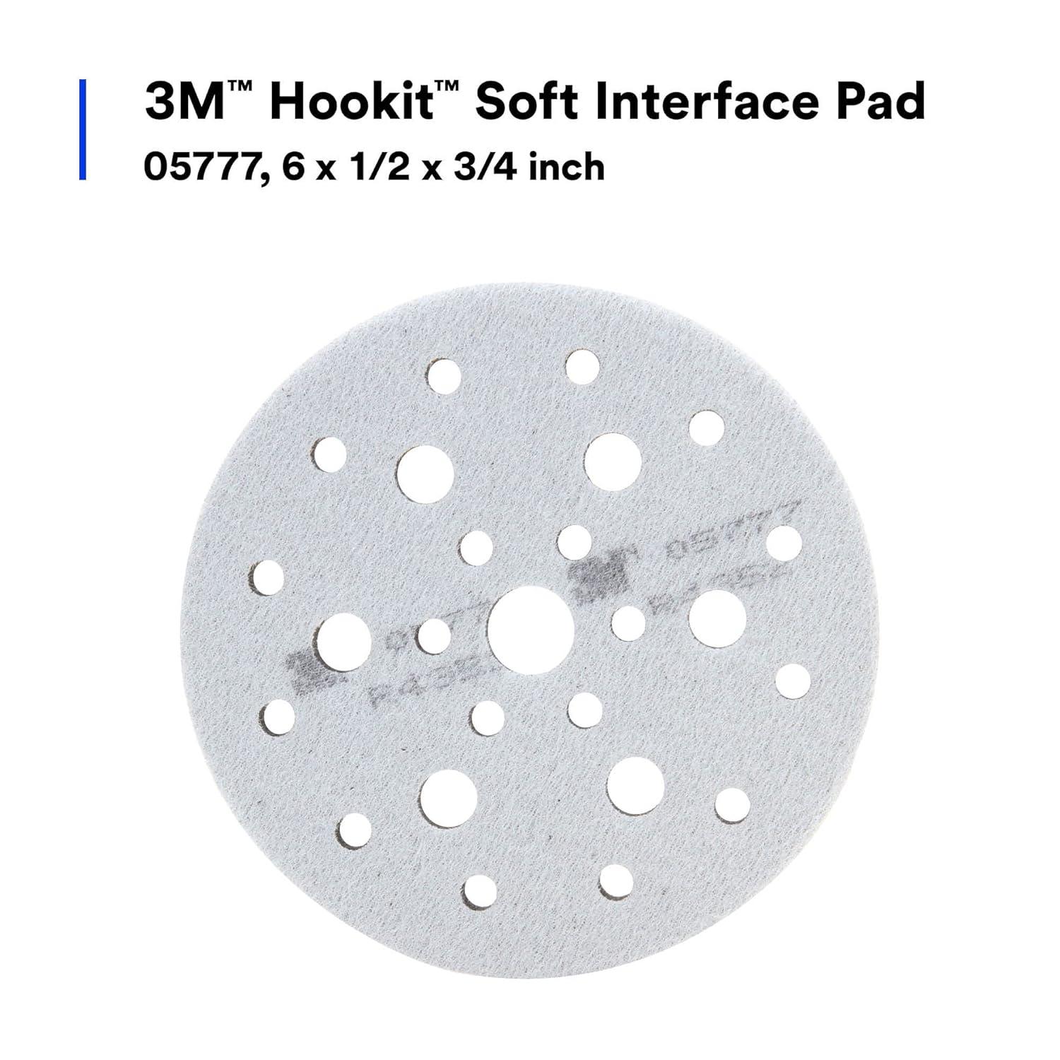 3M SOFT INTERFACE PADS 6" X 1/2" X 1 HOOKIT