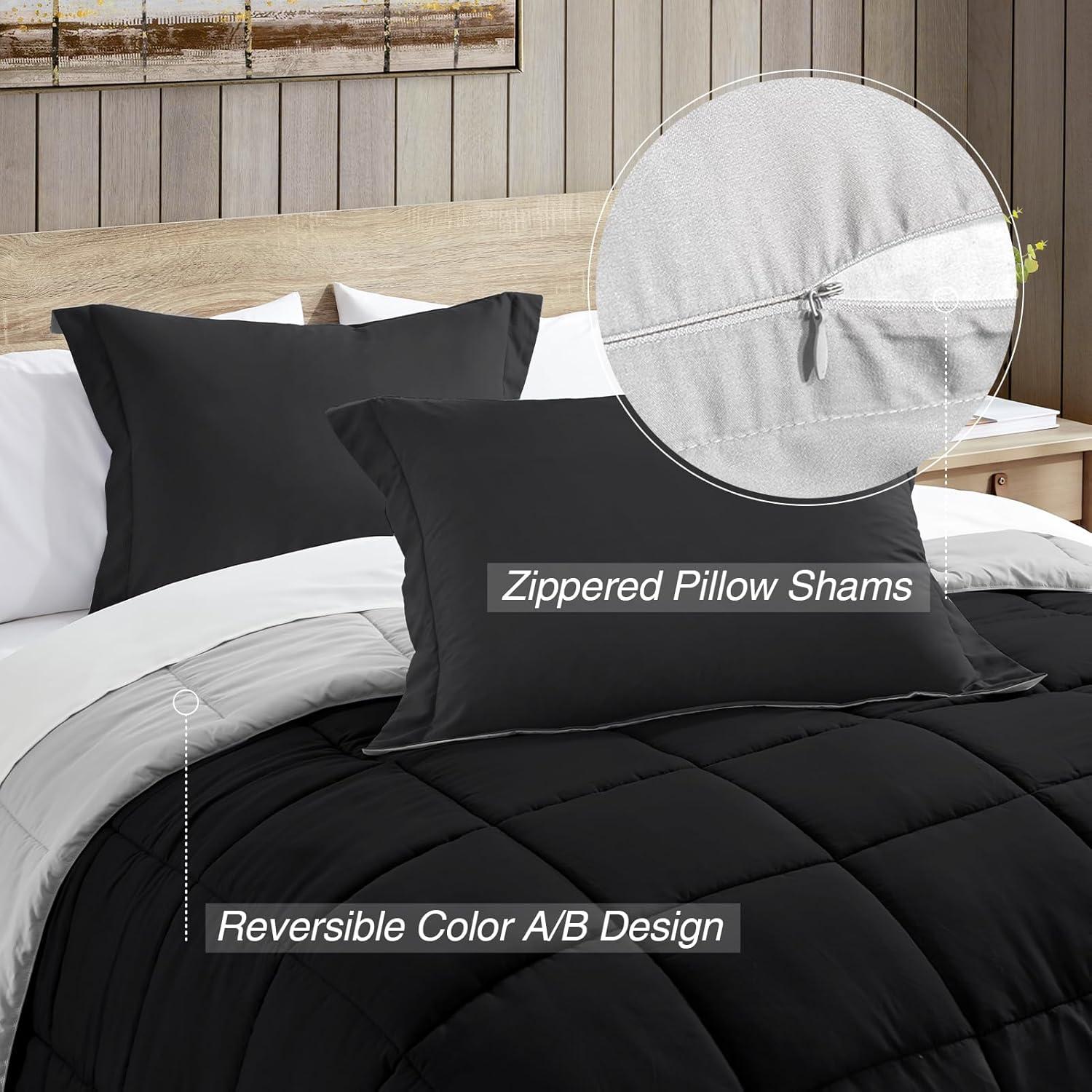 3-Piece Microfiber/Polyester Comforter Set