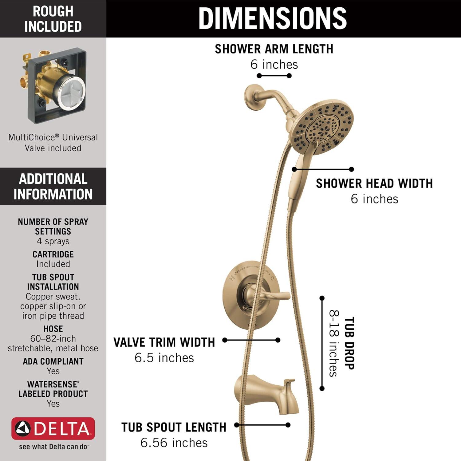 Delta 144840-I Arvo Monitor 14 Series Pressure Balanced Shower System - Bronze