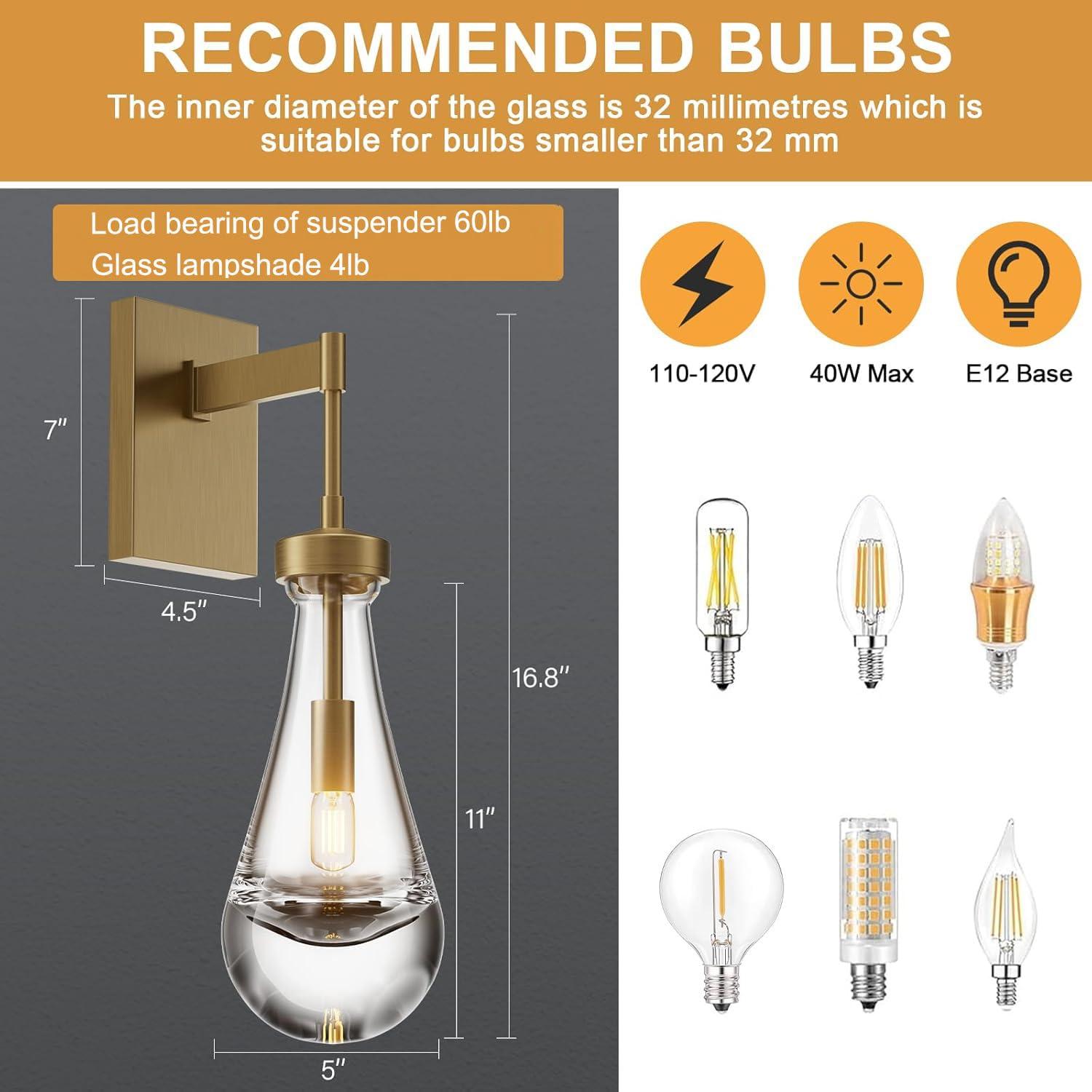 17 Stories Raindrop Thick Crystal Arm Wall Sconce (Set of 2)