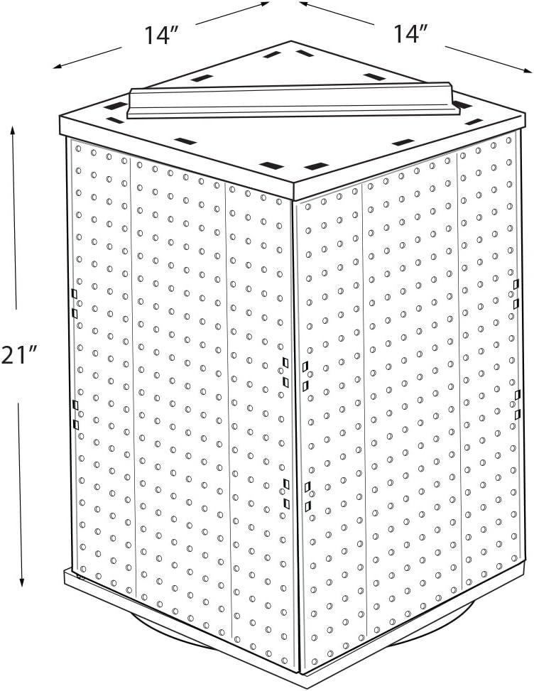 Four-Sided Revolving 14"W x 20"H Pegboard Counter Display