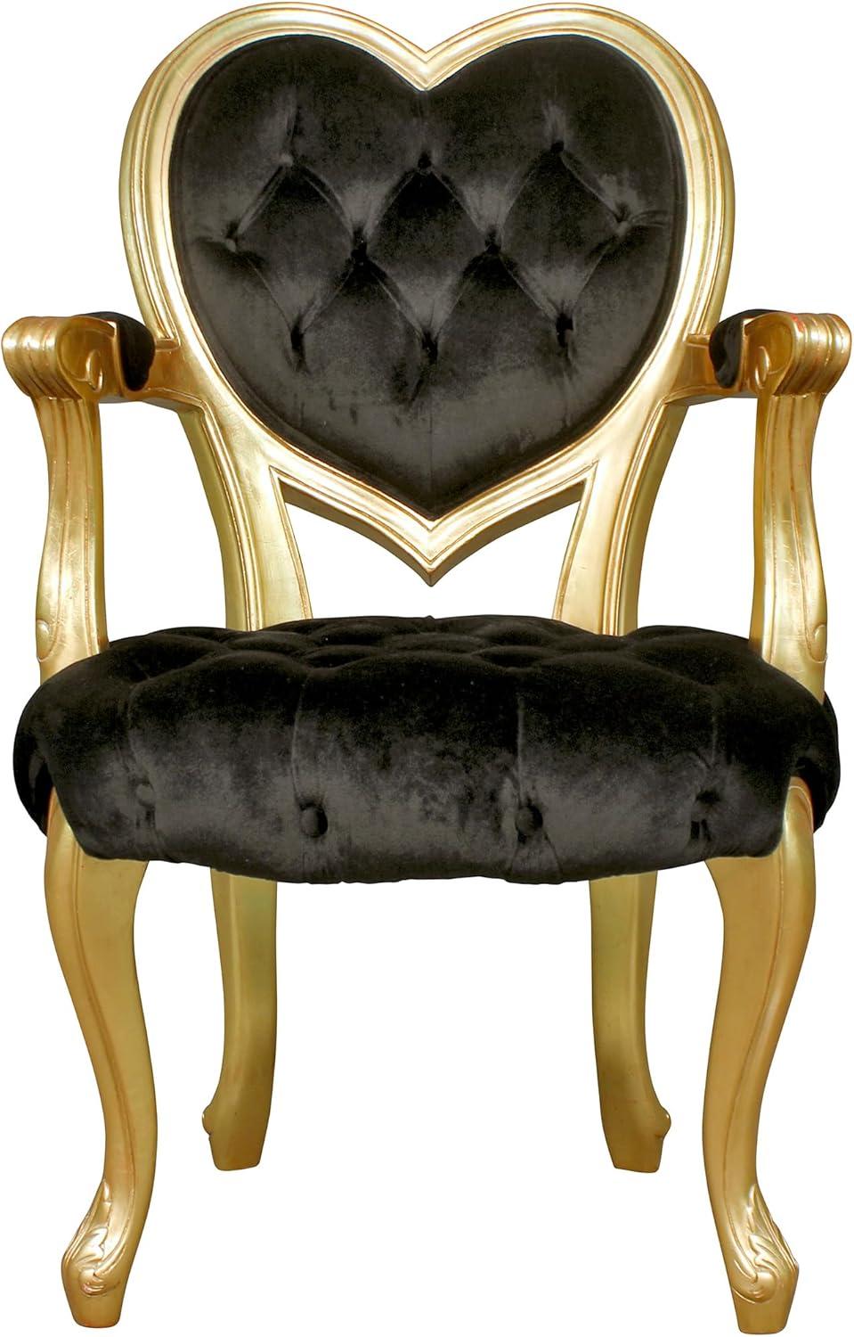 Design Toscano Sweetheart Victorian Heart-Backed Gilded Armchair