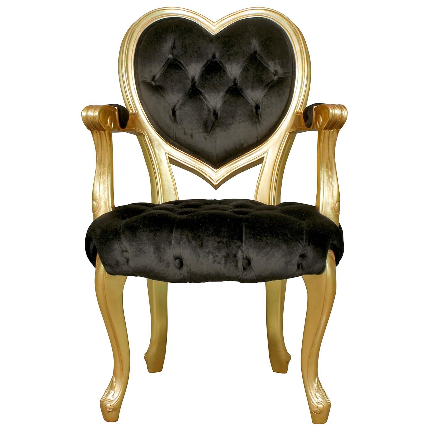 Design Toscano Sweetheart Victorian Heart-Backed Gilded Armchair