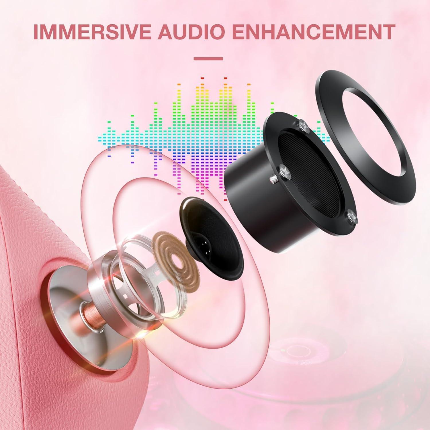 Hoffree Hoffree Massage Ergonomic Gaming Chair with Bluetooth Speakers and RGB LED Lights