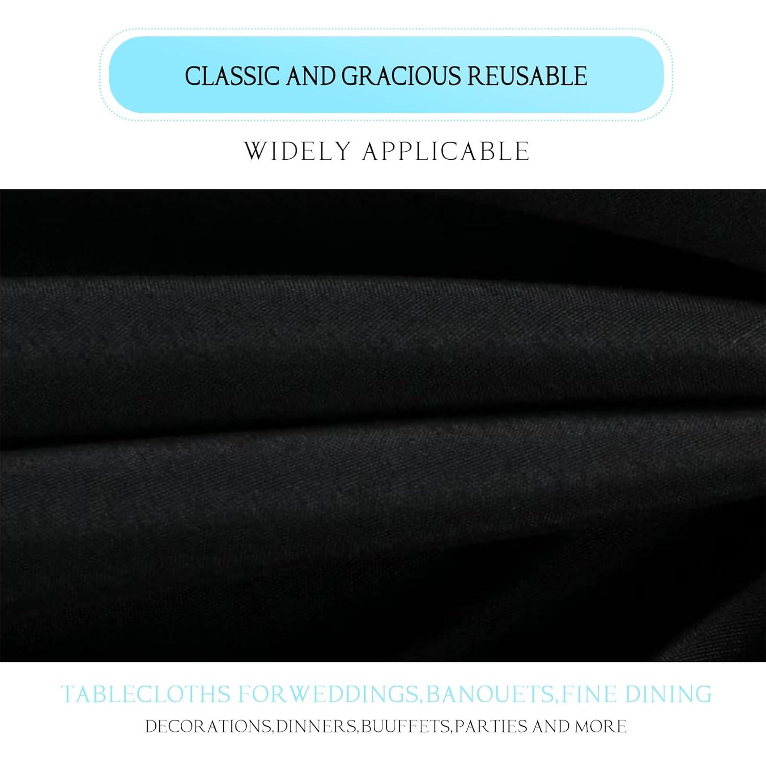 10 Pack Beige Tablecloth 60x102 inch Polyester Fabric Tablecloths for 6 Foot Rectangle Tables Wrinkle Resistant Linen Tablecloth Washable Table Covers for Party Wedding Events and Camping