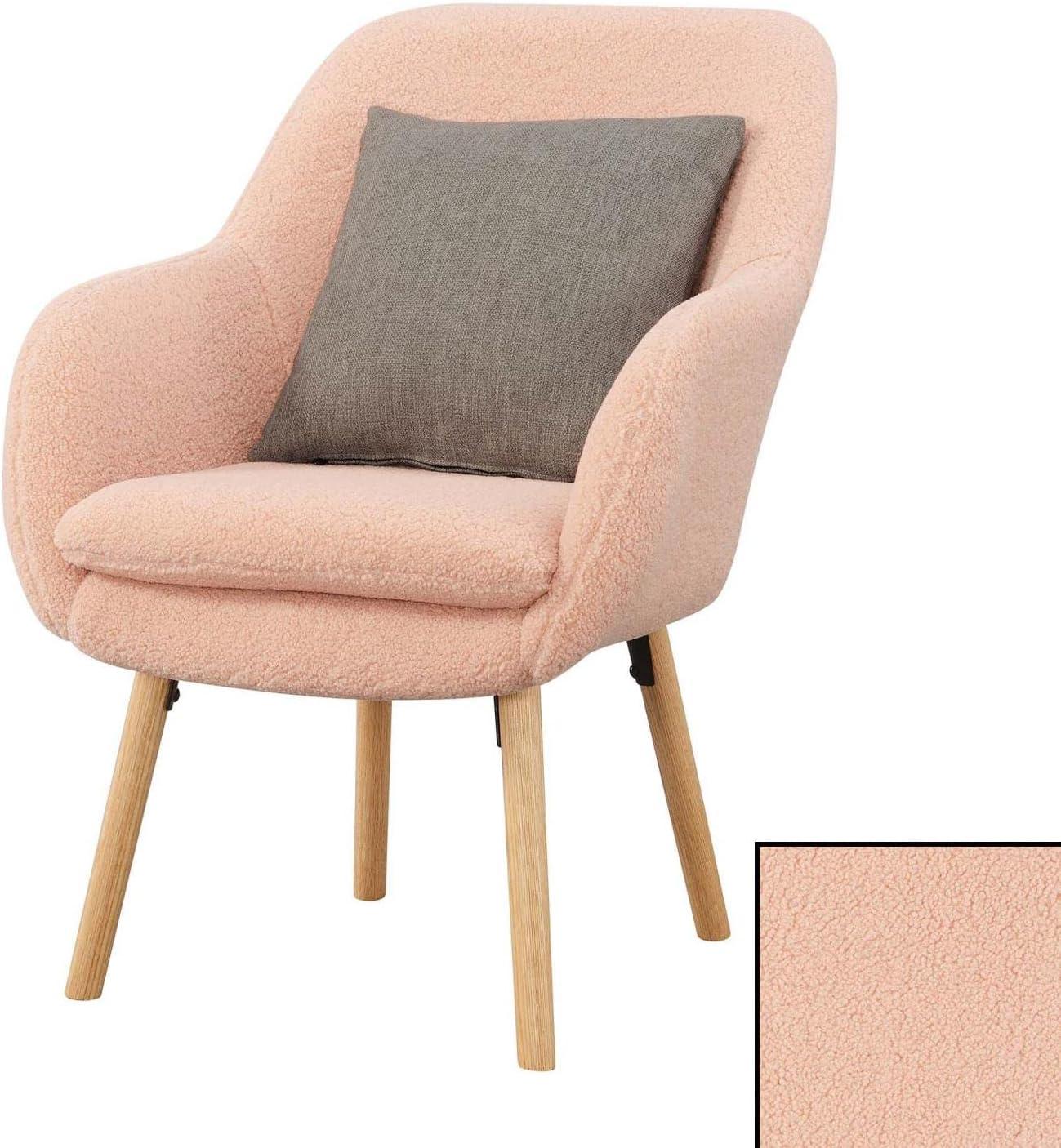 Convenience Concepts Take a Seat Charlotte Wingback Sherpa Accent Armchair, Sherpa Blush