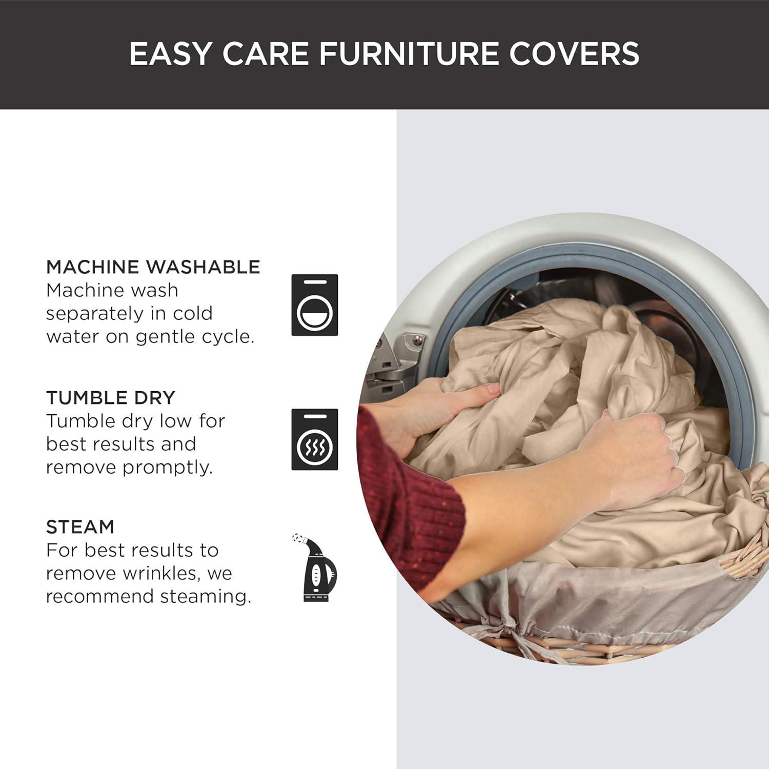 SureFit Matelasse Damask One Piece Chair Slipcover - White