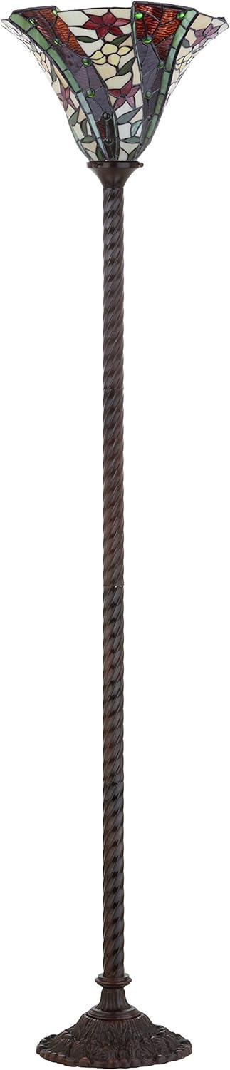 Williams Tiffany-Style 71" Torchiere LED Floor Lamp, Bronze