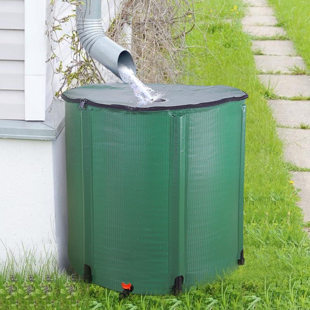 Winado Rain Barrel Patio Water Storage Barrel 200 Gallon Green