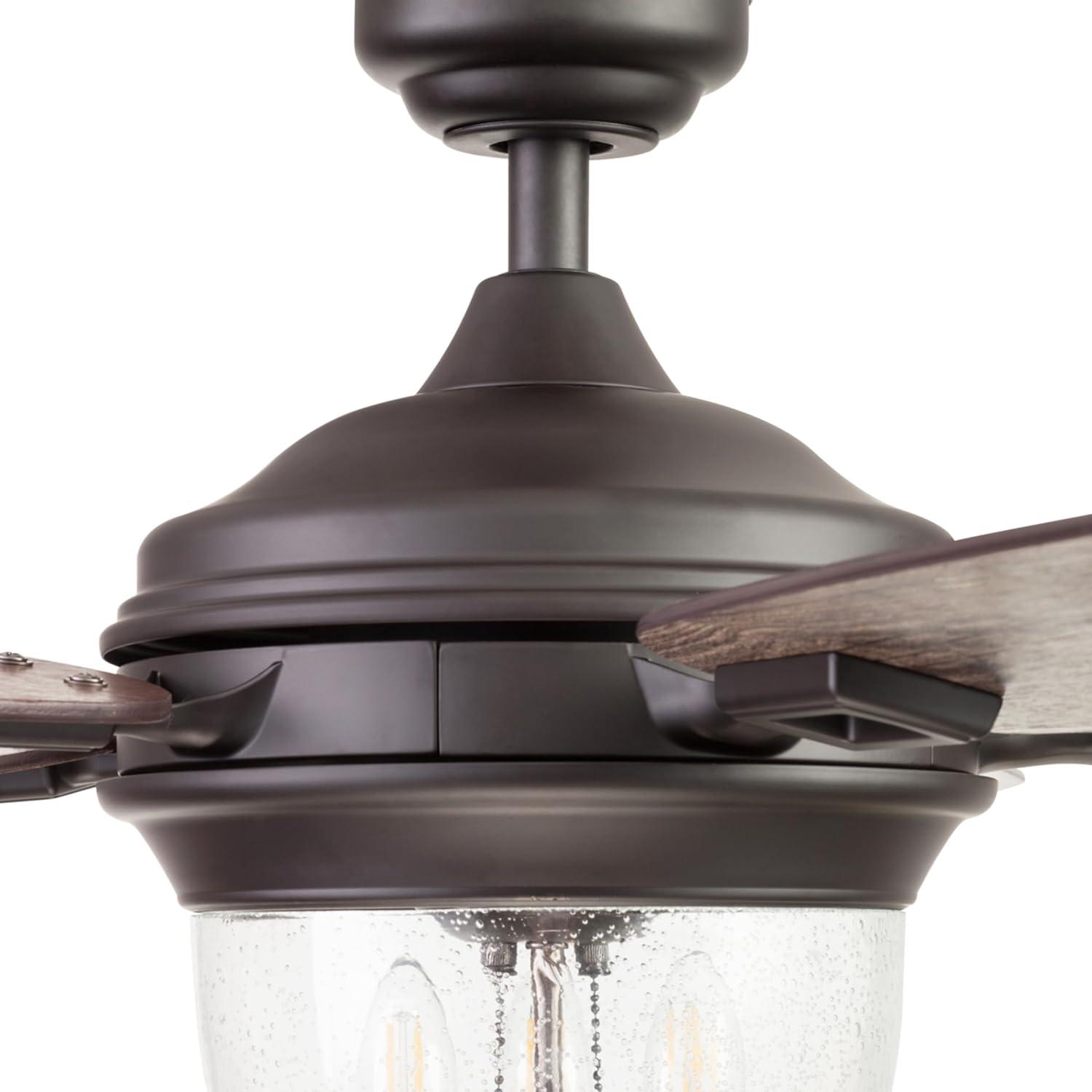 Honeywell 52" Glencrest 5 - Blade Standard Ceiling Fan with Pull Chain and Light Kit Included