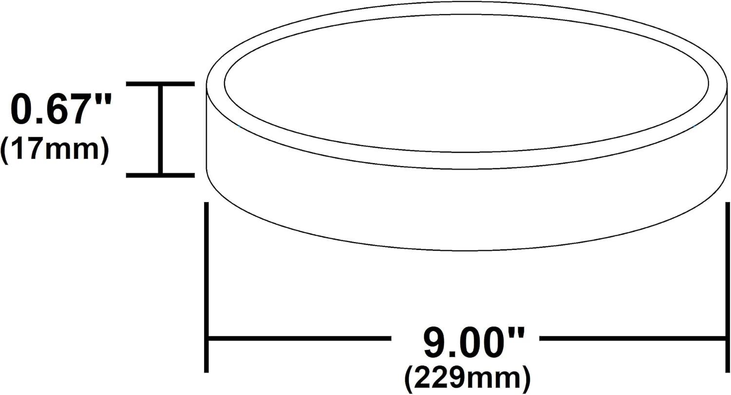 9-Inch White Aluminum Round LED Surface Mount Downlight