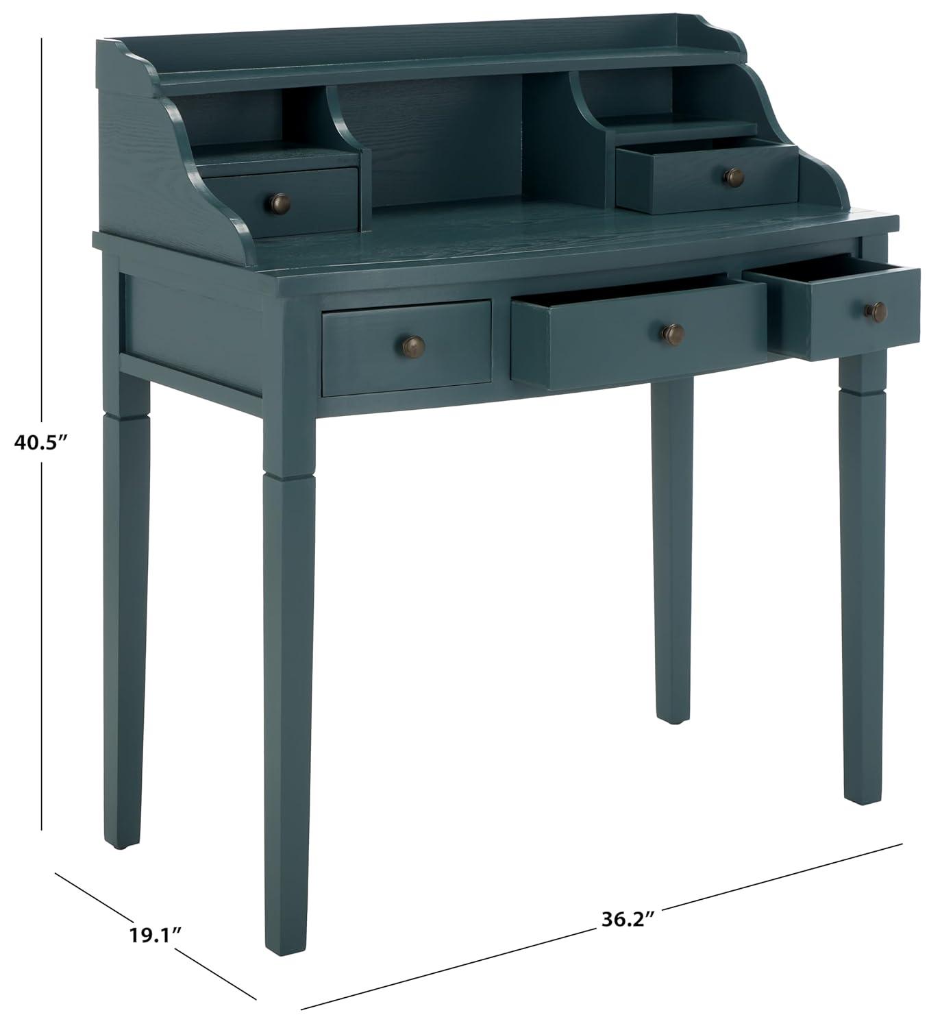 Landon Writing Desk - AMH6516 - Teal - Safavieh Couture