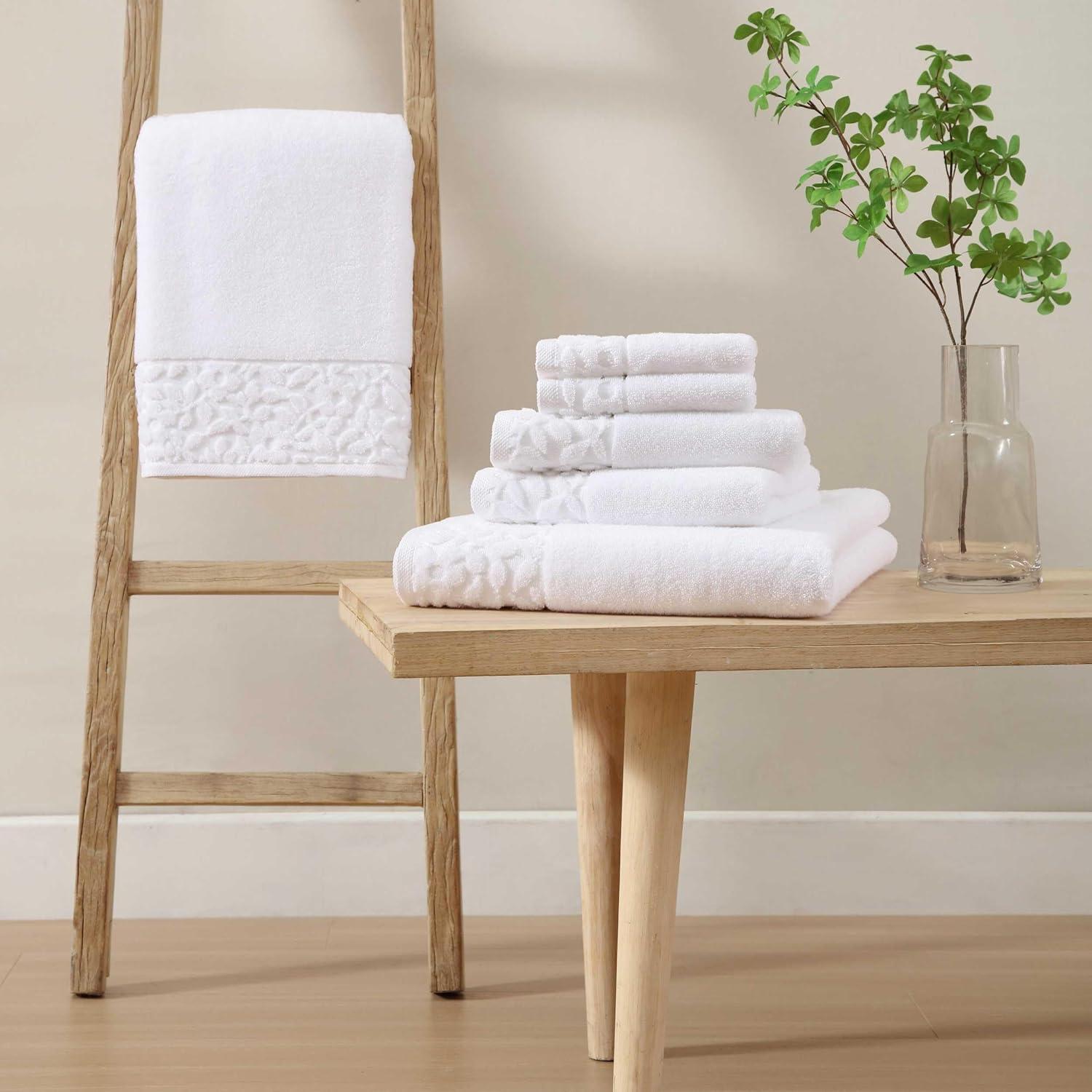 Laura Ashley Marilyn Solid Cotton 6 Piece Towel Set