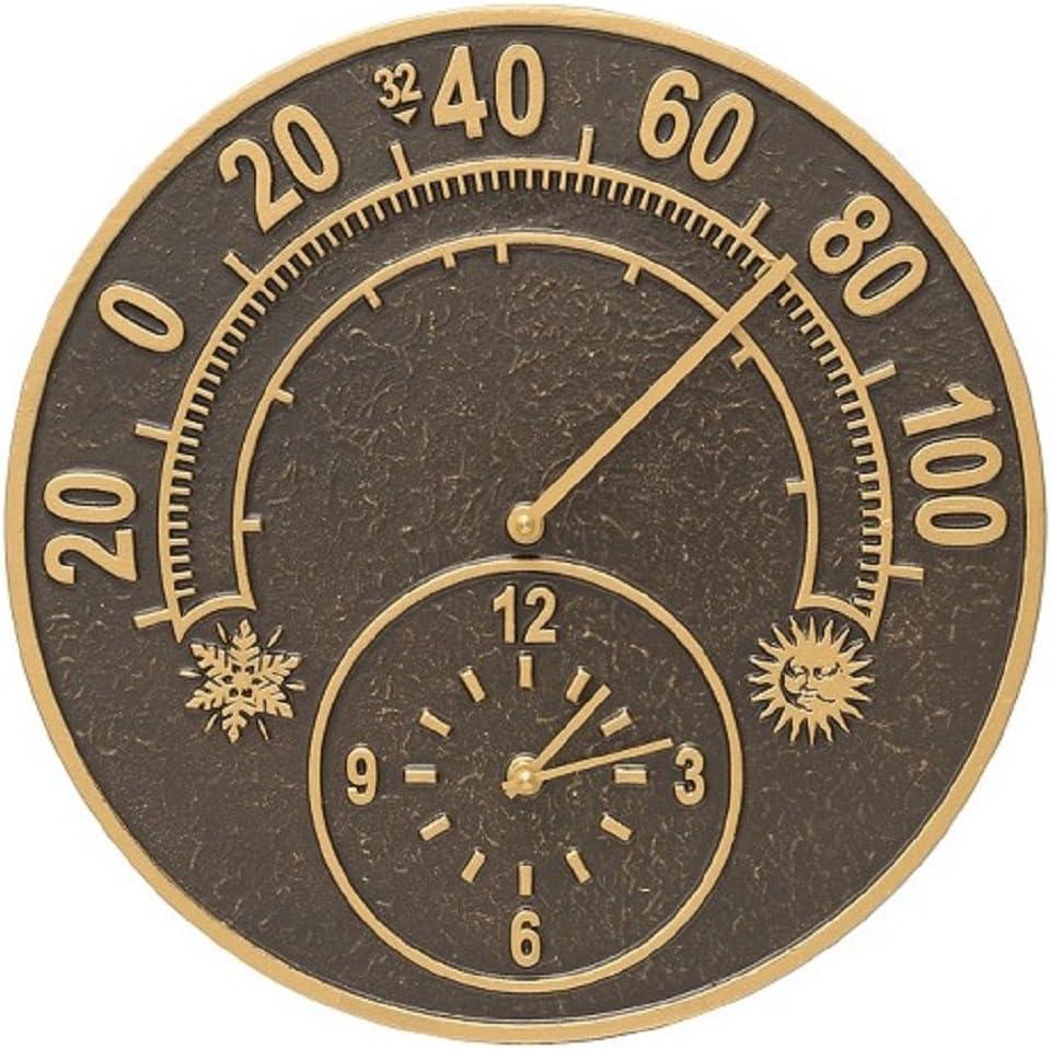 Whitehall Solstice Thermometer Outdoor Wall Clock