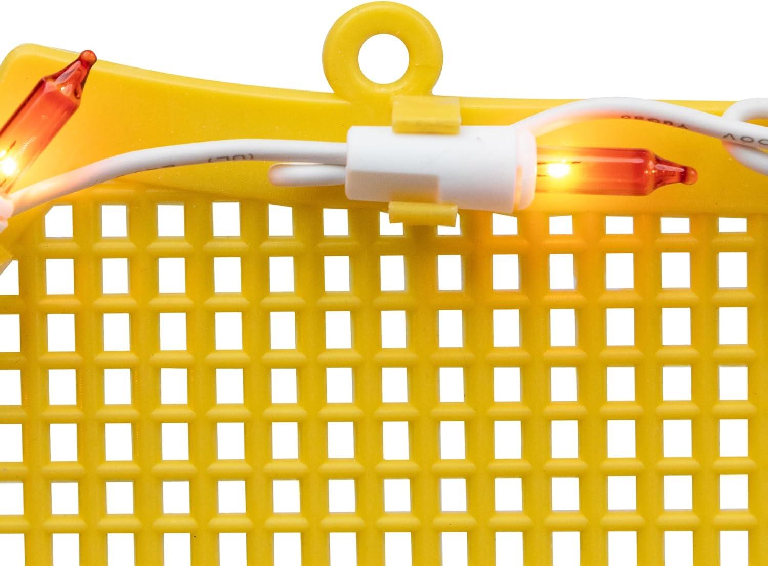 Northlight Lighted Chevron Stripe Easter Egg Window Decoration - 17" - Green and Pink