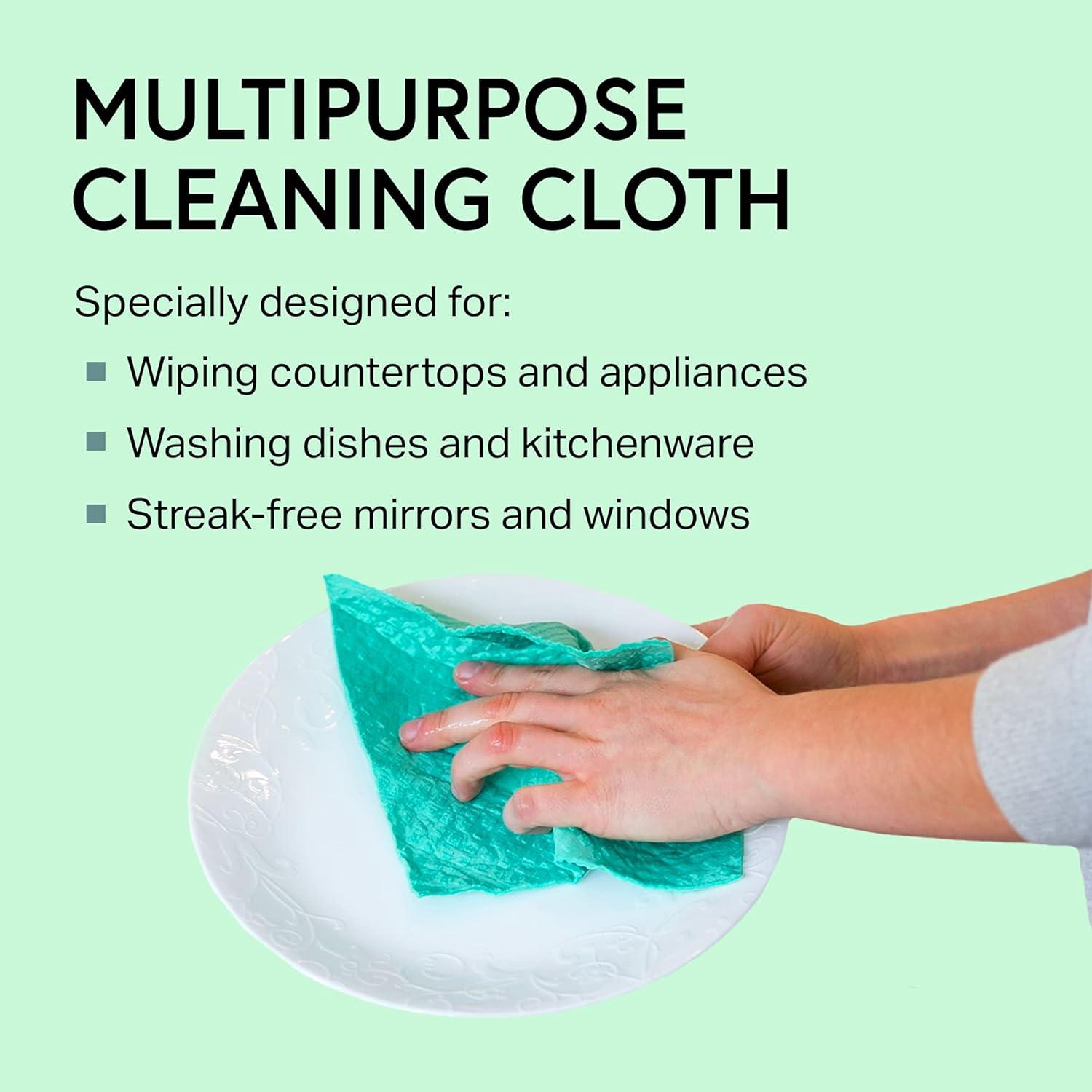 10 Piece Set Reusable Kitchen Counter Dishwashing Fiber Sponge Wash Water Hand Towel Rag Hundred Clean Dishwashing Cloth