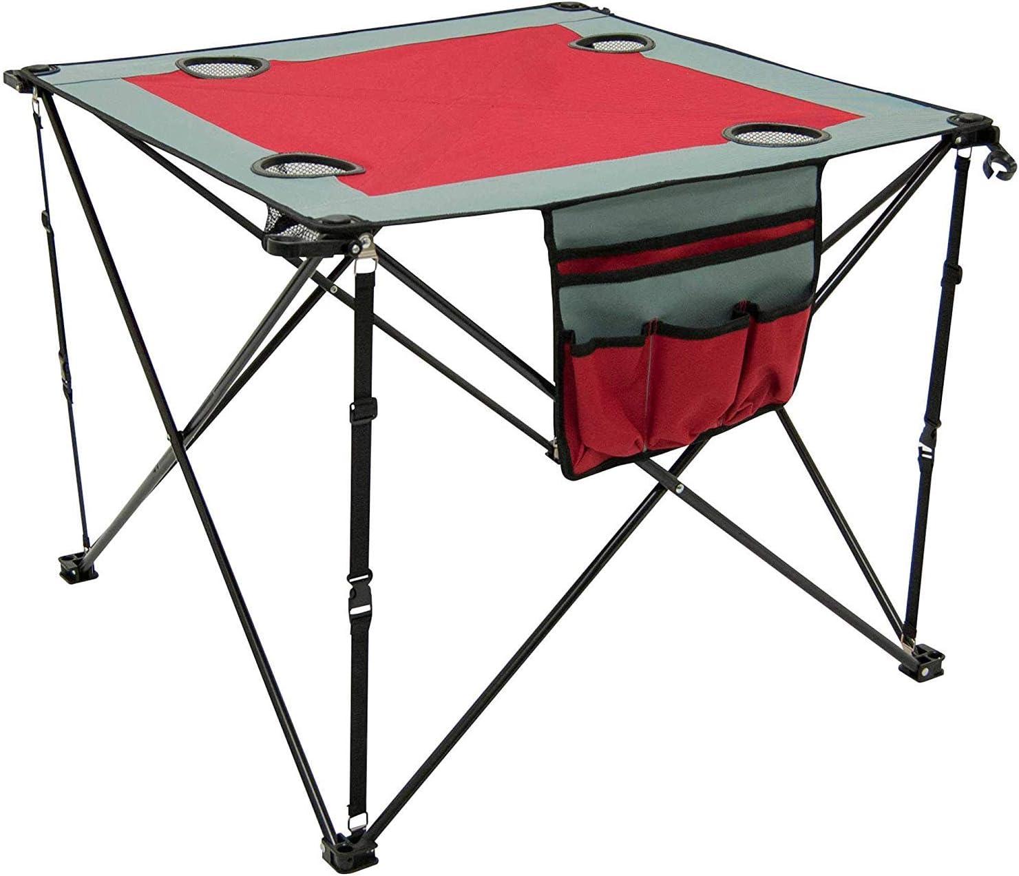 Creative Outdoor Folding Portable Wine Table for Outdoor Events, Camping, Garden Party, Red
