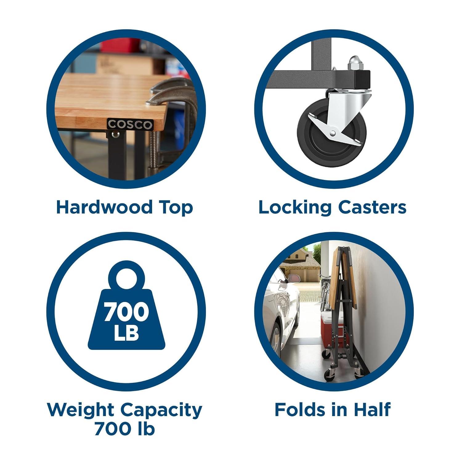COSCO SmartFold Portable Workbench/Folding Utility Table
