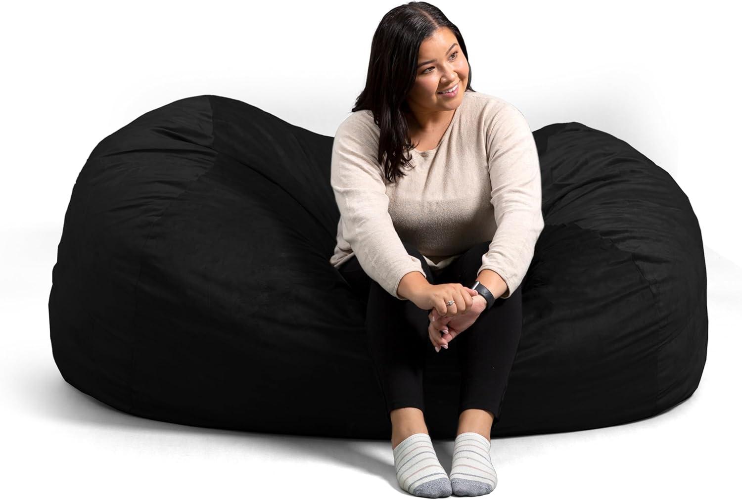 Big Joe Giant Foam Filled Bean Bag Sofa with Soft Removeable Cover