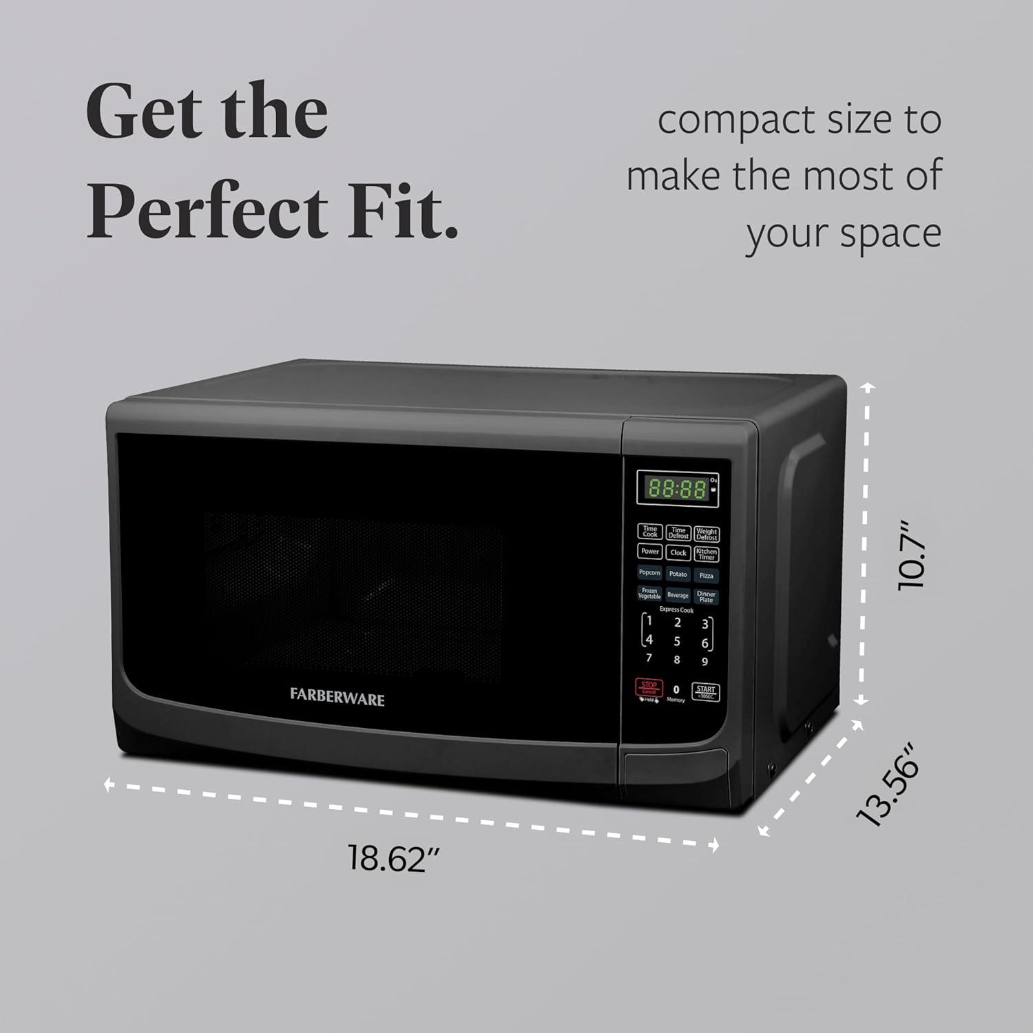 Farberware Farberware 0.9 Cubic Feet Countertop Microwave FM09BKA