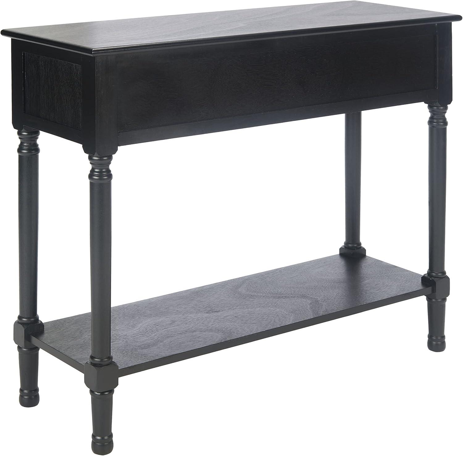 SAFAVIEH Haines Modern 2 Drawer Console Table, Black