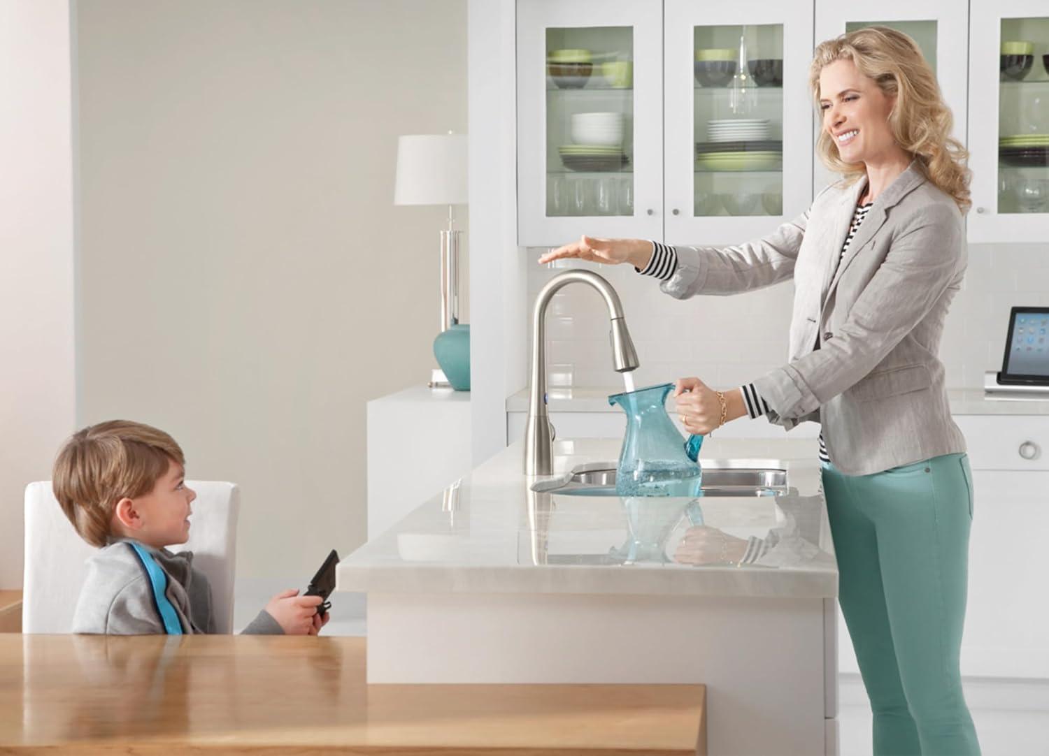 Stainless Steel Touchless Pull-Down Kitchen Faucet with Spray