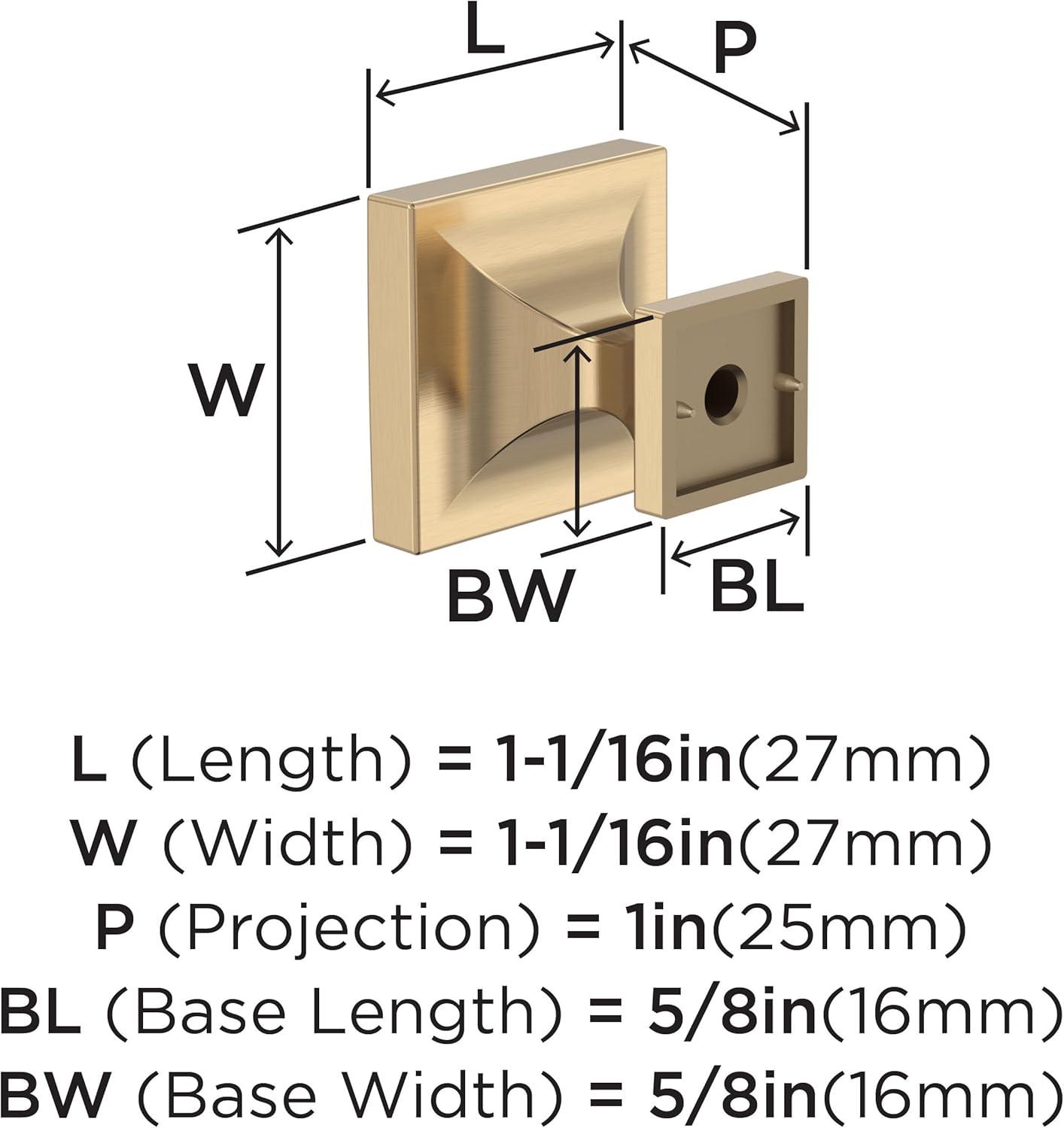 Pedestal 1-1/16" Square Knob Multipack