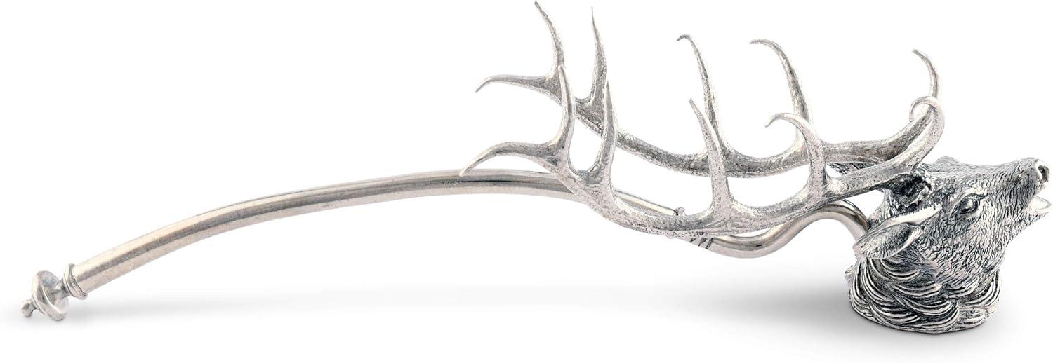 Refined Lodge 10" Pewter Elk Antler Candle Snuffer