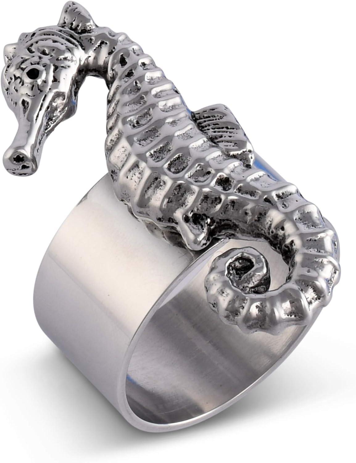 Arthur Court Designs Sea Horse Metal Napkin Ring (Set of 4)