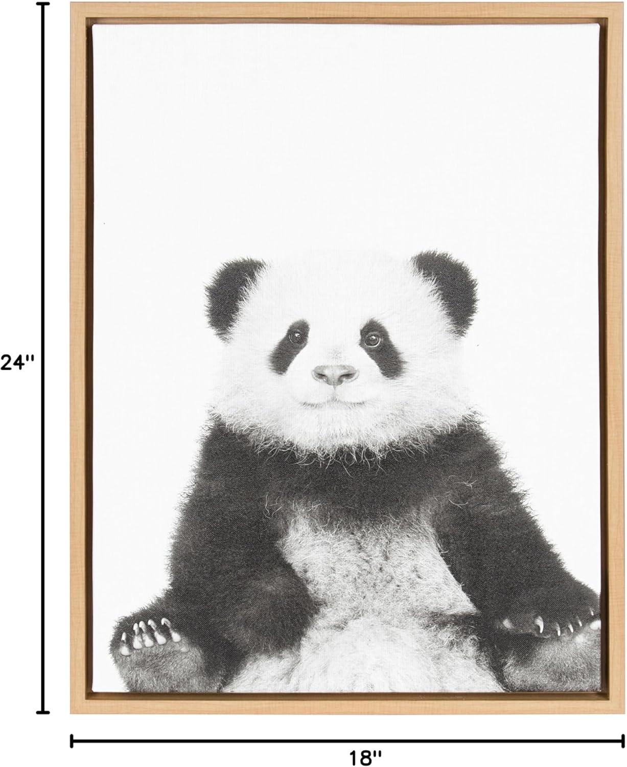 Sylvie Panda Framed Canvas by Simon Te Tai - Kate and Laurel