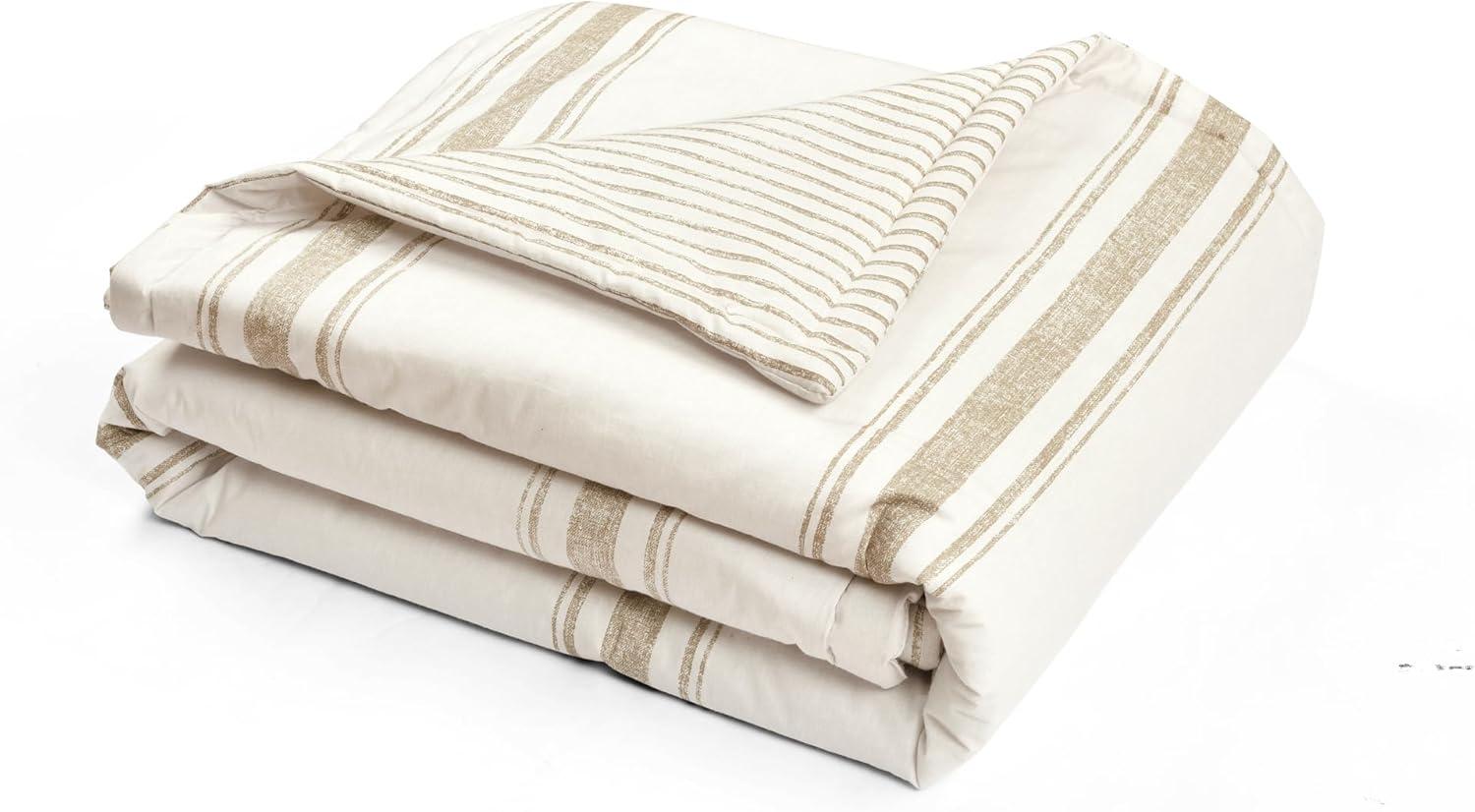 50"x60" Farmhouse Striped Throw Blanket Neutral - Lush Décor