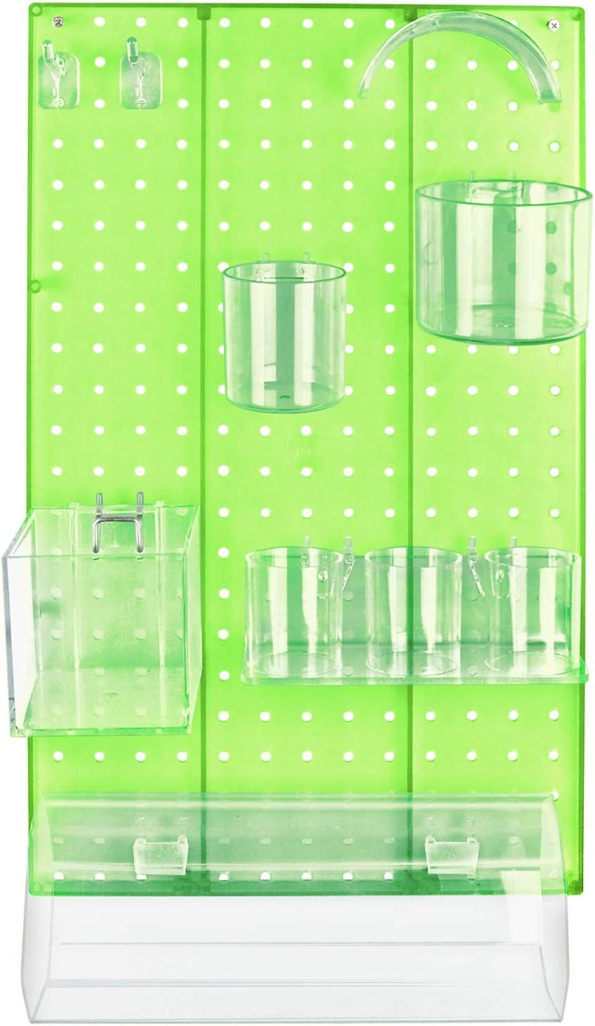 The DIY Multi-Purpose 10-Piece Pegboard Wall Organizer Kit with One Panel and Accessory Assortment (13.5"W x 22"H)