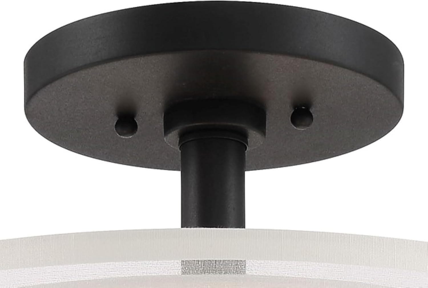 XylehR Semi Flush Mount Ceiling Light 4107-84, Parsons Studio Lighting Fixture, 3 Light,
