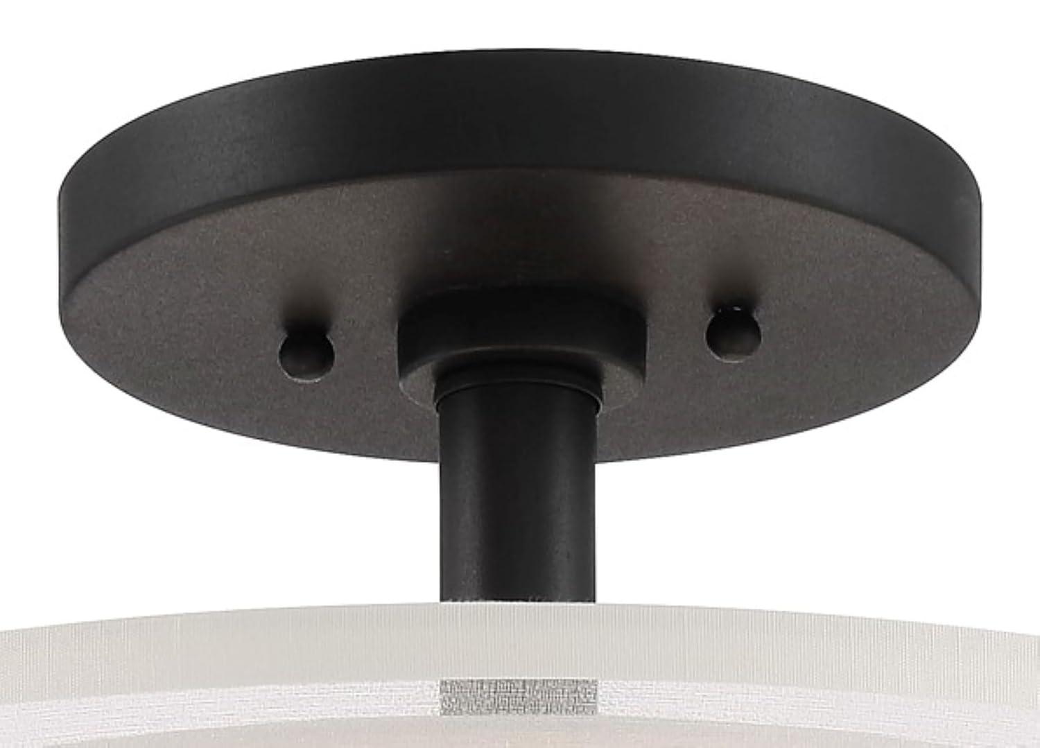 XylehR Semi Flush Mount Ceiling Light 4107-84, Parsons Studio Lighting Fixture, 3 Light,